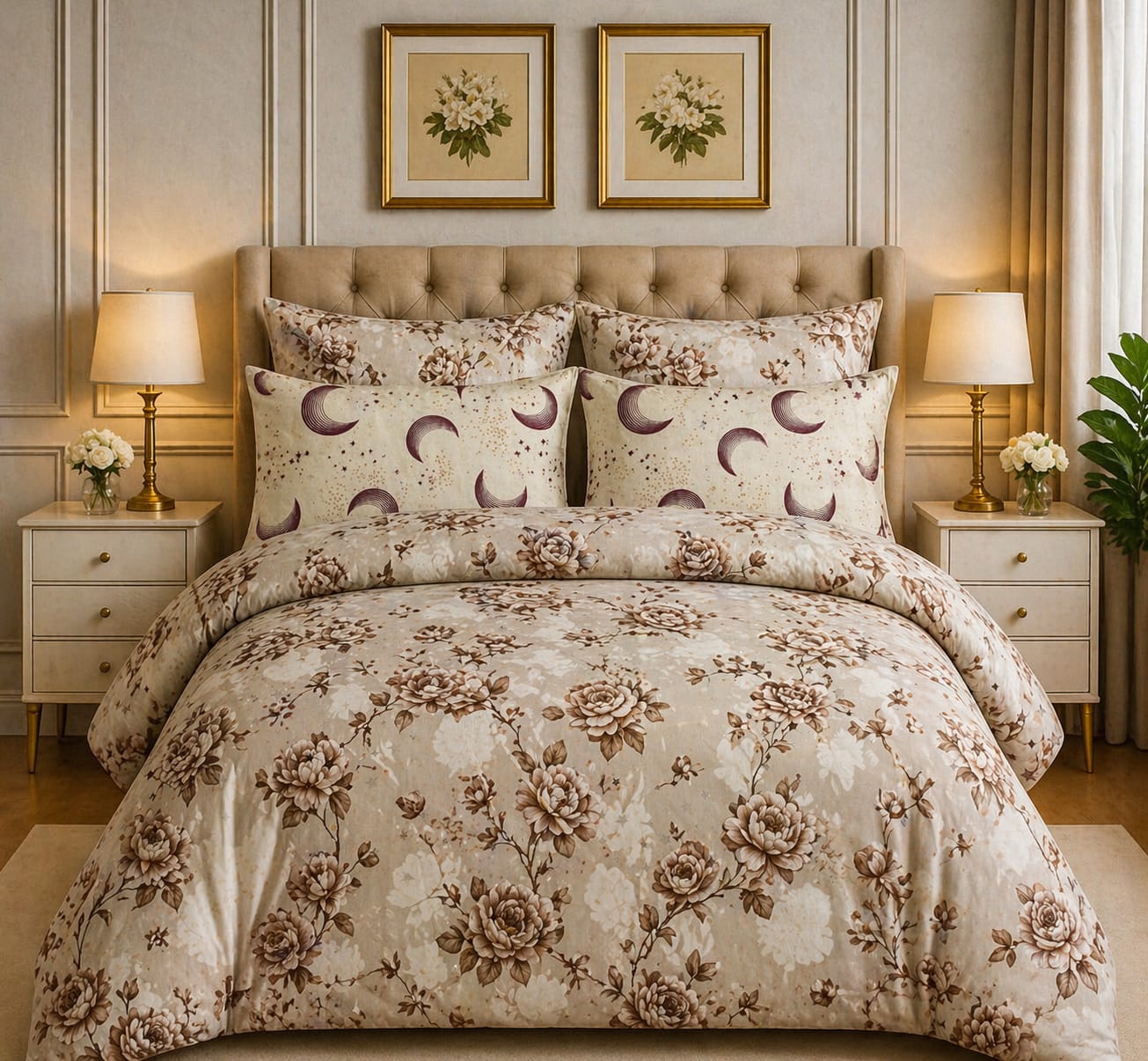 6pcs Comforter Set (Pure Cotton Stuff)