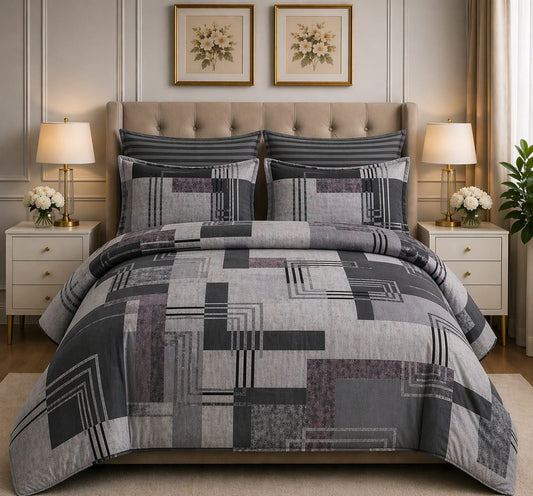 6pcs Comforter Set (Pure Cotton Stuff)