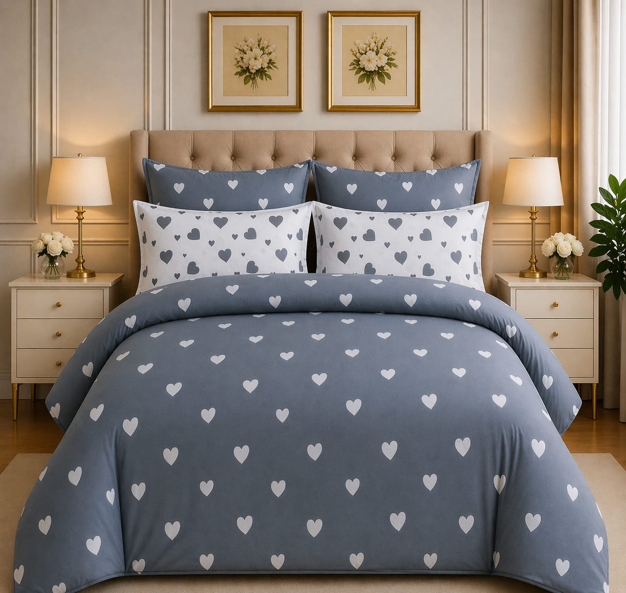 6pcs Comforter Set (Pure Cotton Stuff)