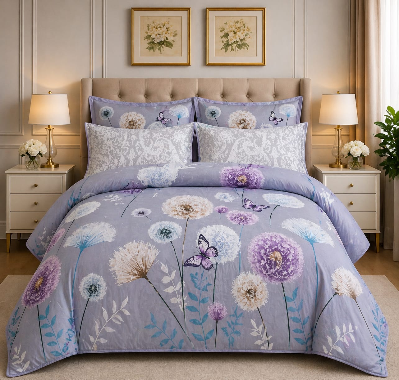 6pcs Comforter Set (Pure Cotton Stuff)