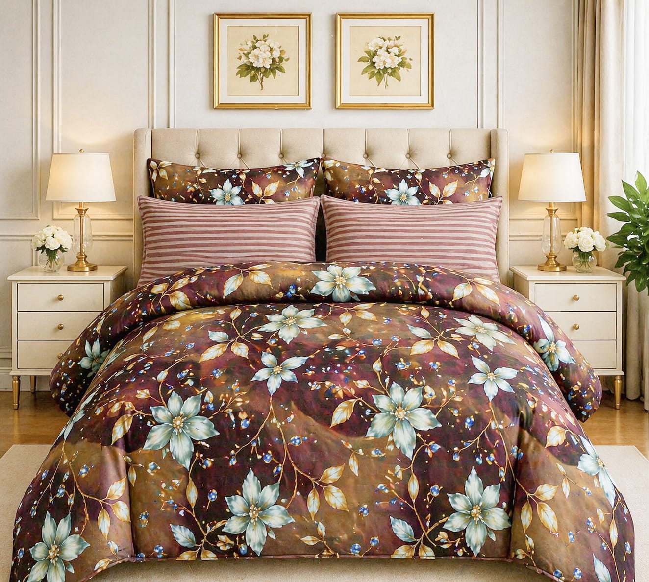 6pcs Comforter Set (Pure Cotton Stuff)