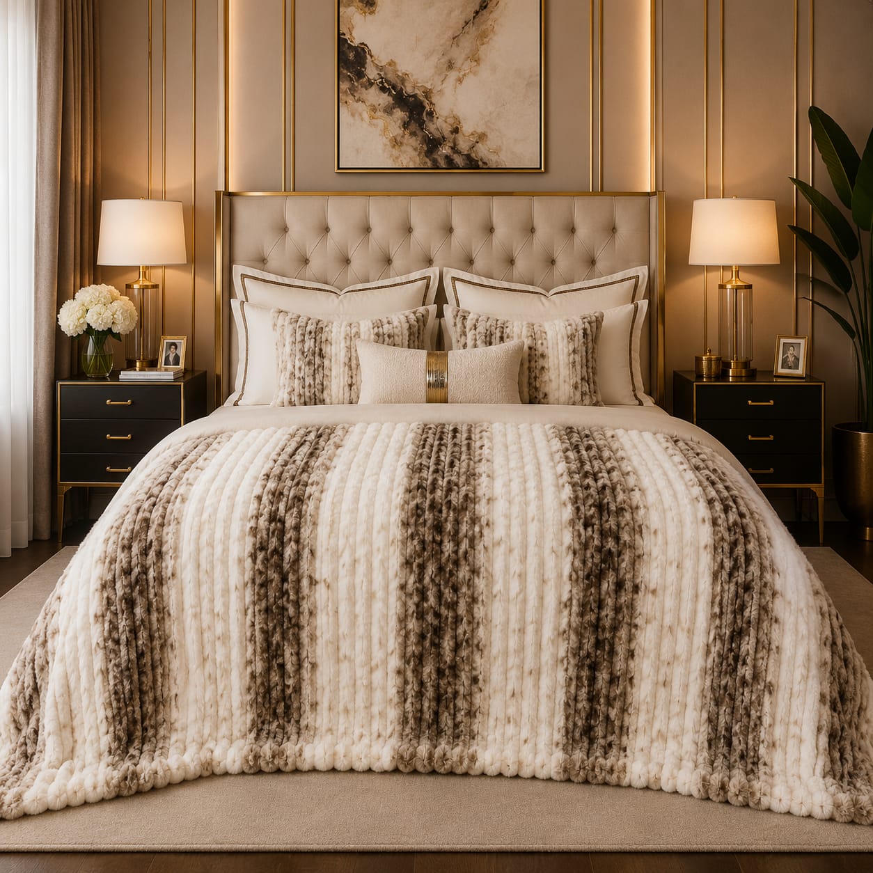 Ultra Soft Rabbit Embossed Fleece Blanket