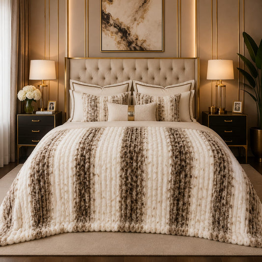 Ultra Soft Rabbit Embossed Fleece Blanket