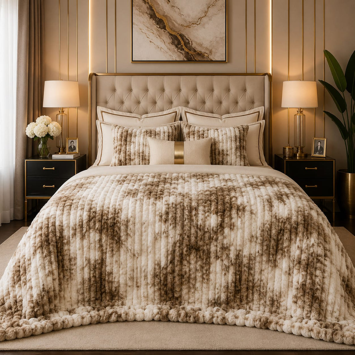 Ultra Soft Rabbit Embossed Fleece Blanket