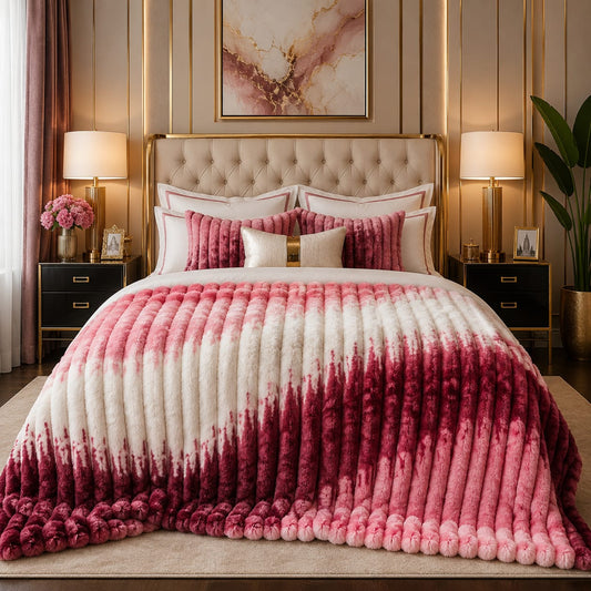 Ultra Soft Rabbit Embossed Fleece Blanket