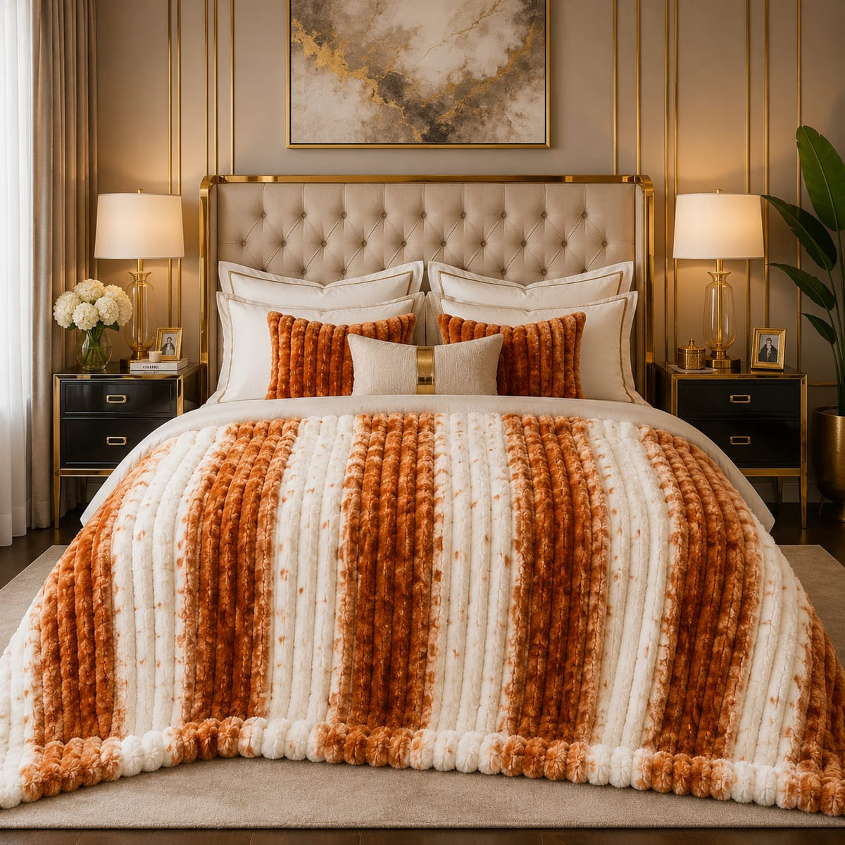 Ultra Soft Rabbit Embossed Fleece Blanket