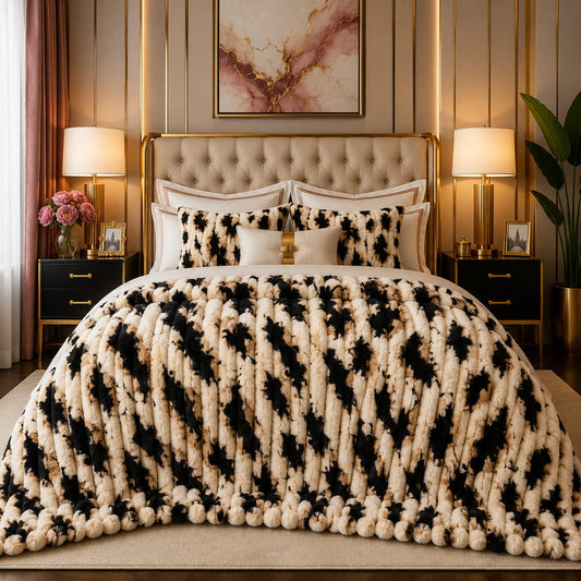 Ultra Soft Rabbit Embossed Fleece Blanket