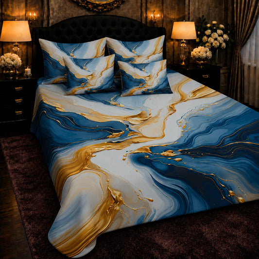 5 PCS Crystal Cotton Digital Bed Sheet Collection