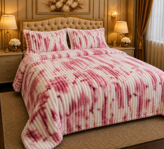 Ultra Soft Rabbit Embossed Fleece Blanket