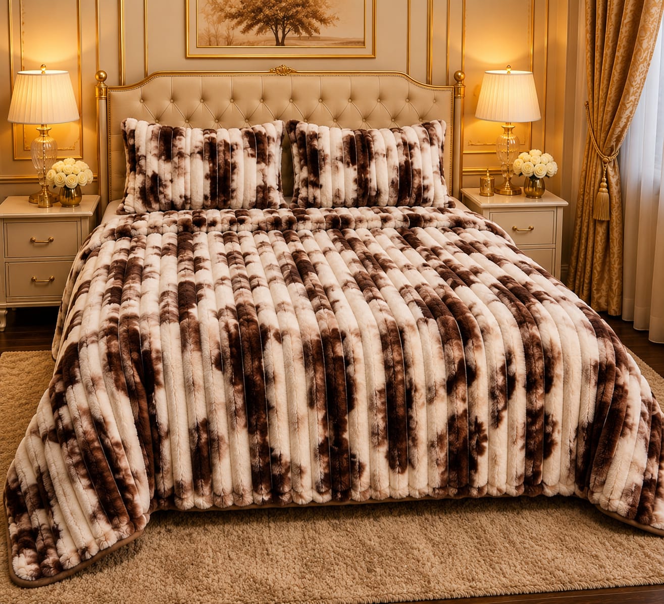 Ultra Soft Rabbit Embossed Fleece Blanket