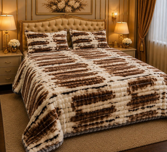 Ultra Soft Rabbit Embossed Fleece Blanket
