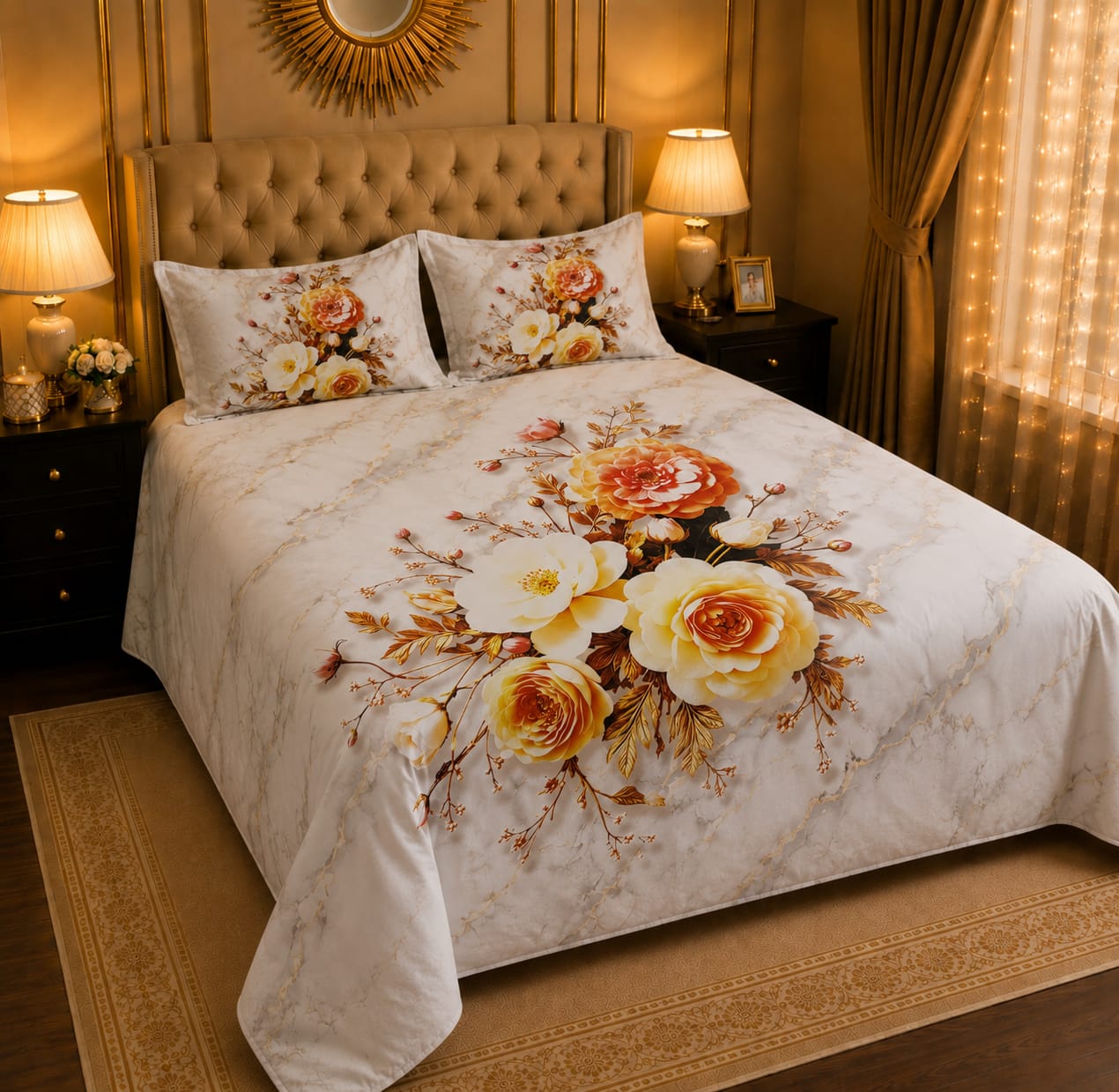 3PCS Crystal Cotton Digital Bed Sheet Collection