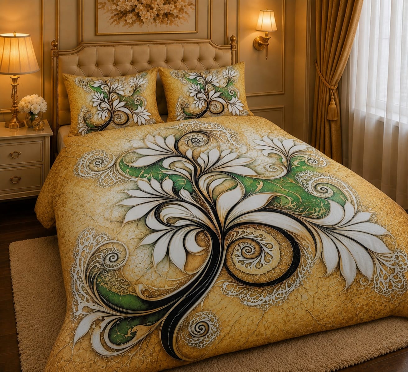 3PCS Crystal Cotton Digital Bed Sheet Collection