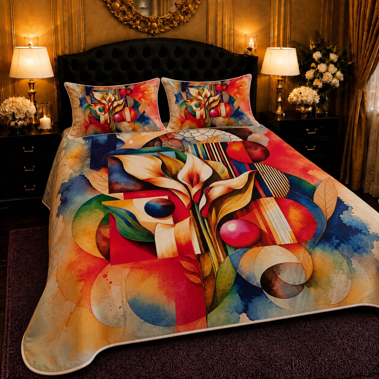 3PCS Crystal Cotton Digital Bed Sheet Collection
