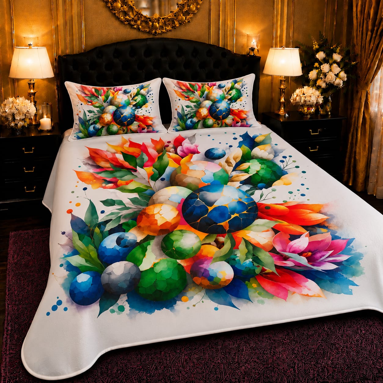 3PCS Crystal Cotton Digital Bed Sheet Collection