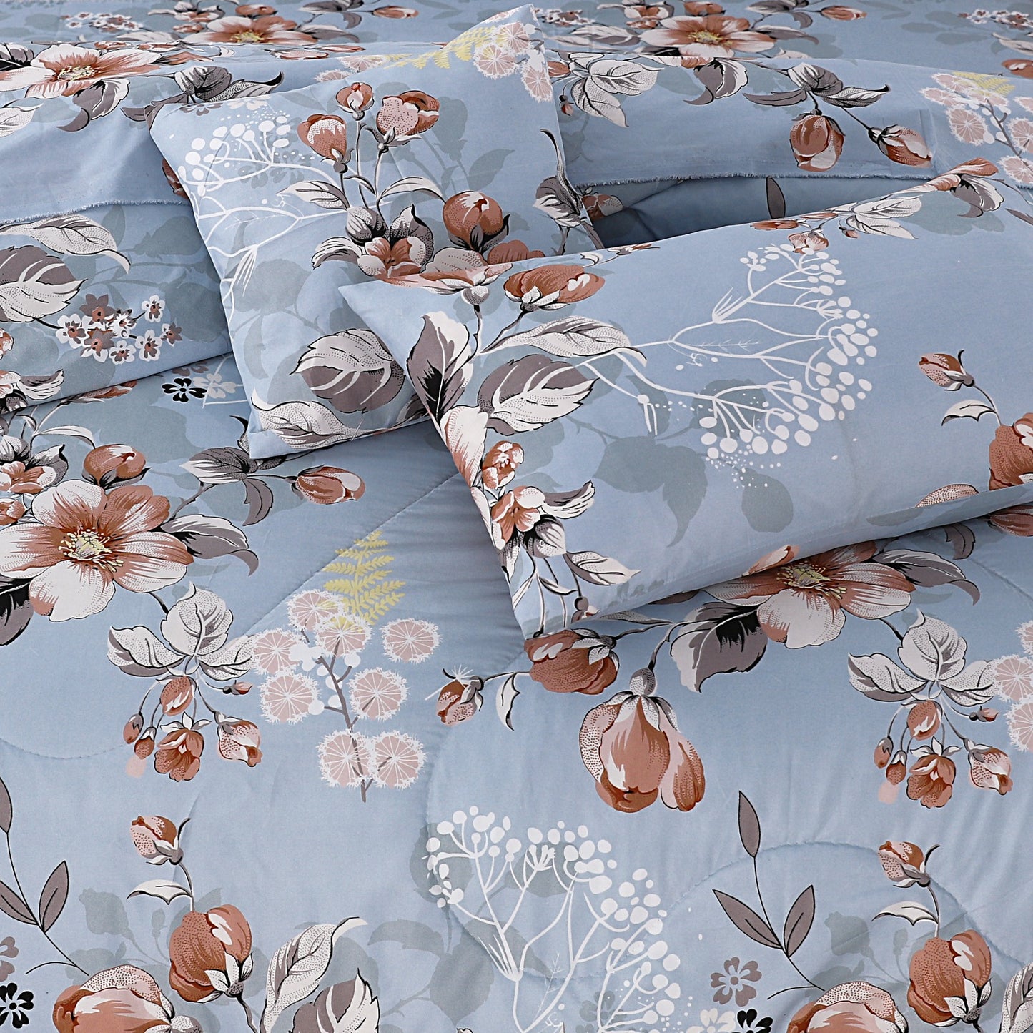 Luxury 7pcs Summer Comforter Set – Soft Micro Cotton Bedding with Bedsheet & Pillow Covers